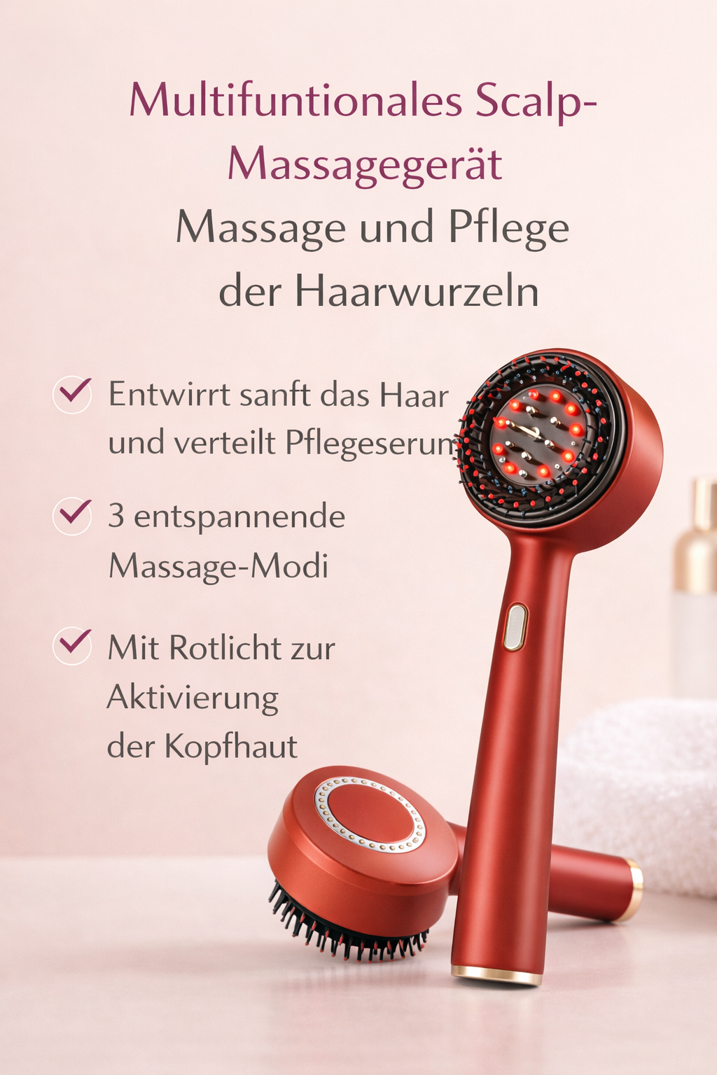 Nolina® Kopfhaut-Pflegebürste 3-in-1